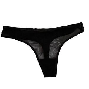 Skims Mesh Thong Underwear Panties Onyx Black New with tags Size 2X